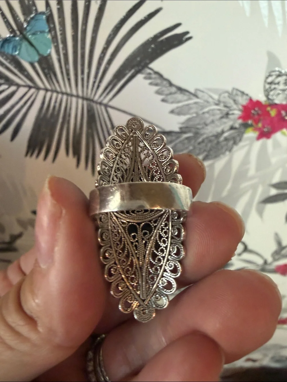 Vintage Sterling Silver Lapis Ring Size 8 - 925 Stamped